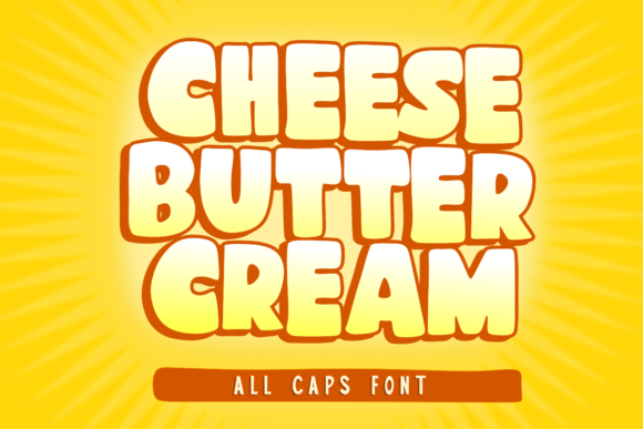 Cheese Butter Cream: A Font for Crafting with Character