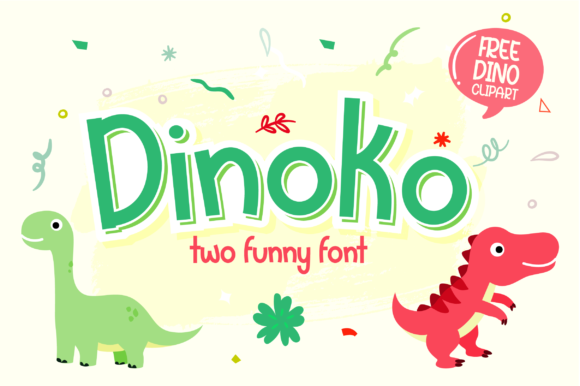 Dinoko Font for Handmade and Commercial Craft Projects