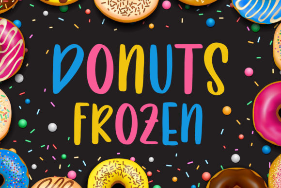 Donuts Frozen Font for Web Design