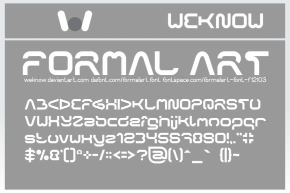 Formal Art: A Simple Yet Unique Display Font