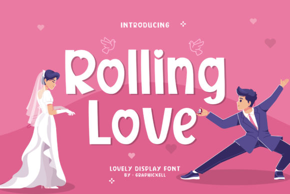 Rolling Love: A Playful Display Font for Branding and Design