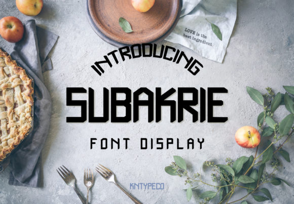 Subakrie: The Bold Font That Elevates Your Brand