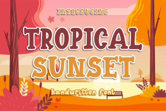 Tropical Sunset Font for Editorial Design
