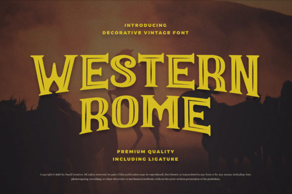 Western Rome Font for Editorial Design